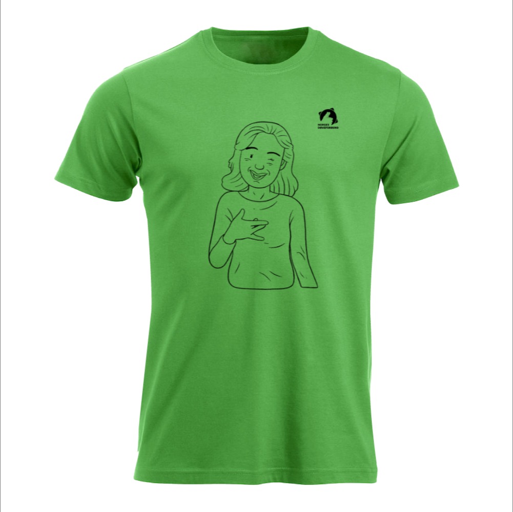 Tegnspråk ;-) sort trykk unisex