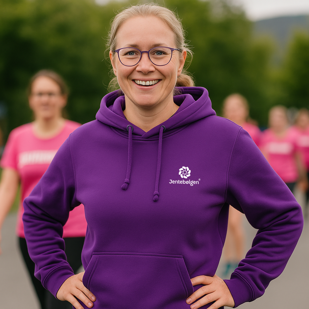 Jentebølgen hettegenser med liten logo