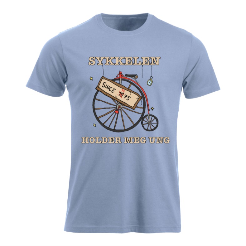 Sykkelen holder meg ung - sykkel t-skjorte unisex