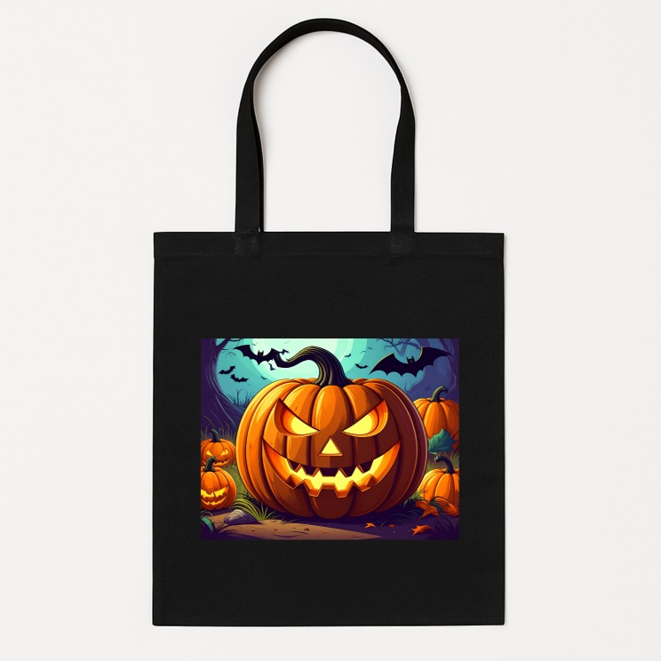 Halloween gresskar trick or treat tote