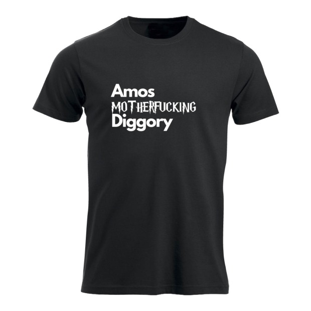 Amos MF Diggory hvitt trykk (unisex)