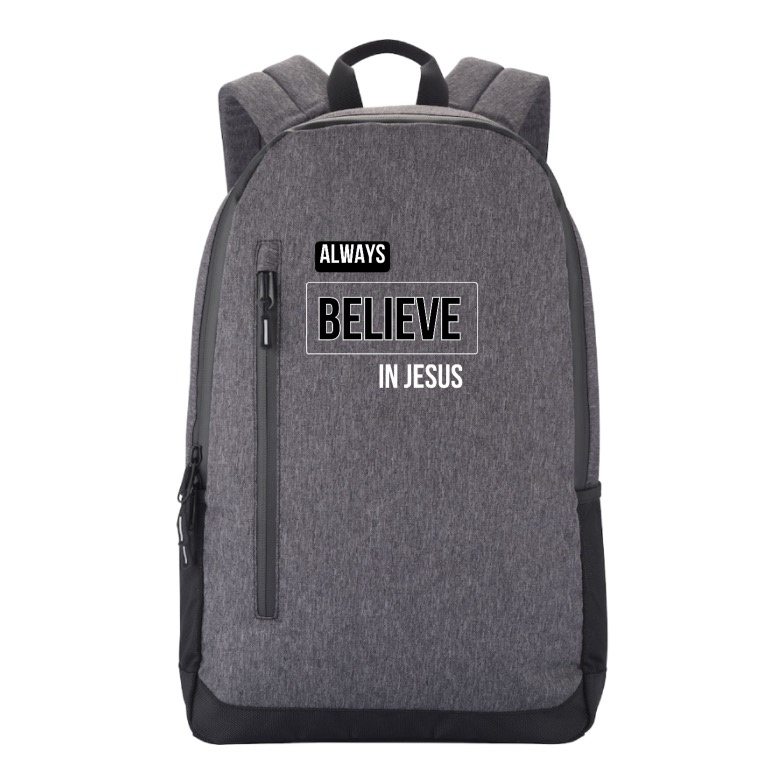 Always believe in Jesus - laptop backpack