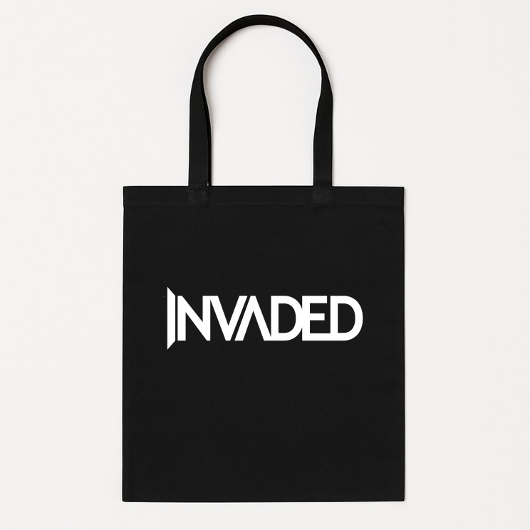 Invaded Tote Bag – White logo