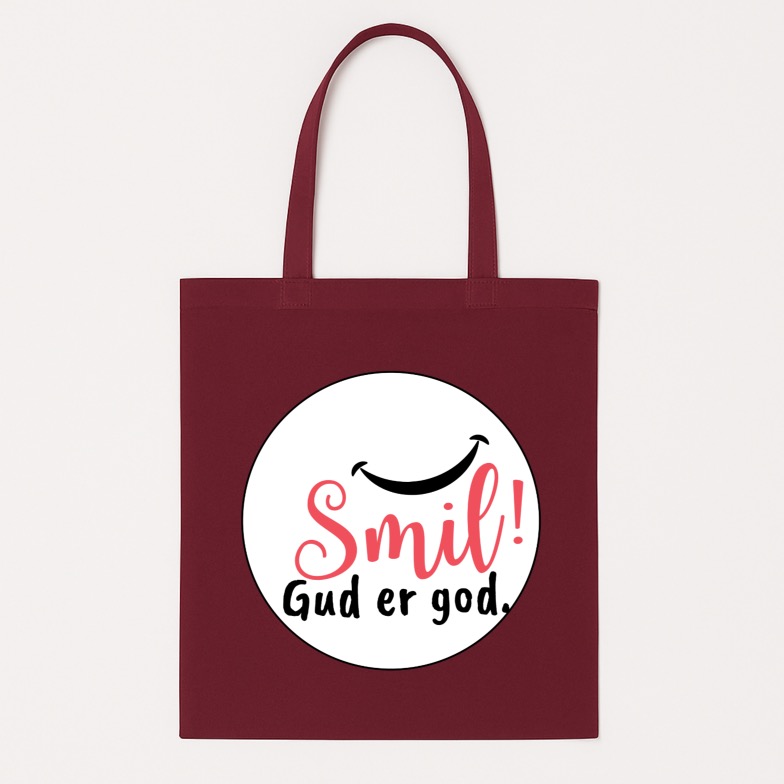 Smil! Gud er god. - totebag