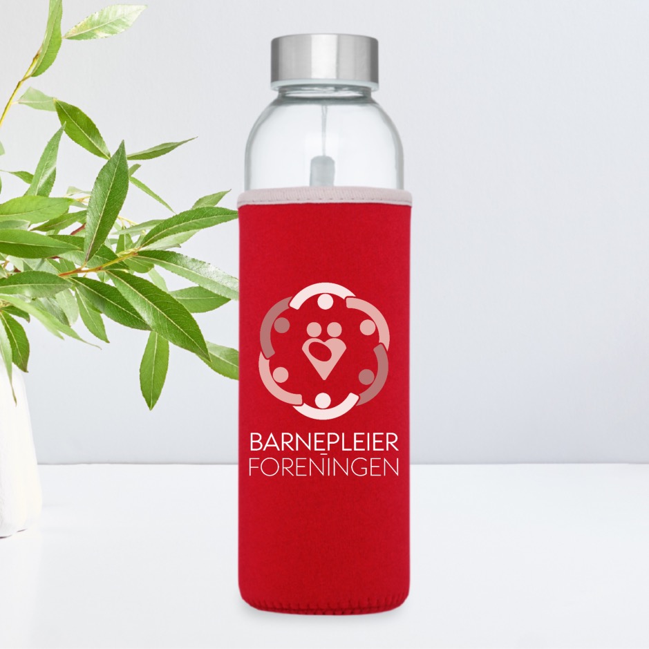 Barnepleierforeningen 500ml vannflaske i glass