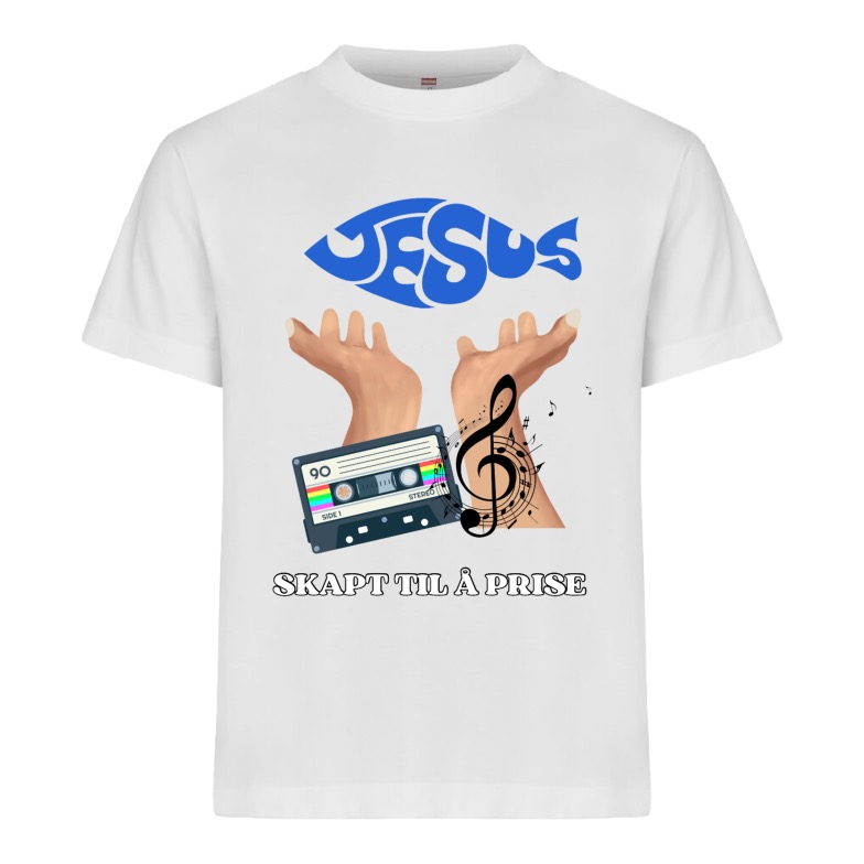 Skapt til å prise Jesus - Oversize Tskjorte