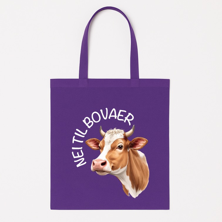 NEI til Bovaer (hvit tekst) - handlenett