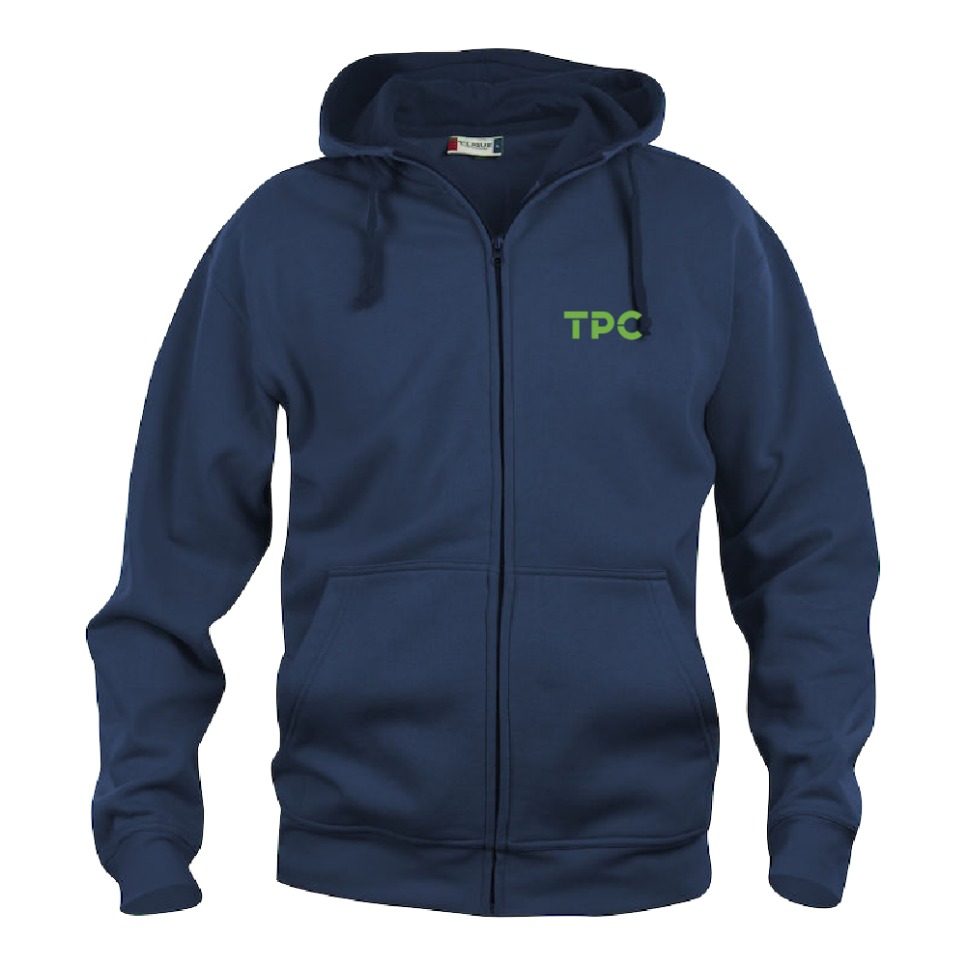 TPC Hoodie full zip - grønn logo