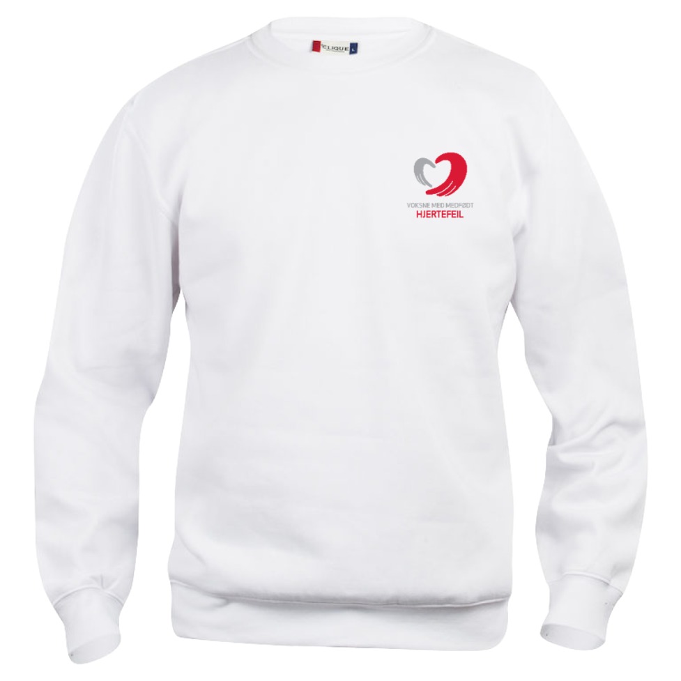 Rundhalset genser med liten VMH logo