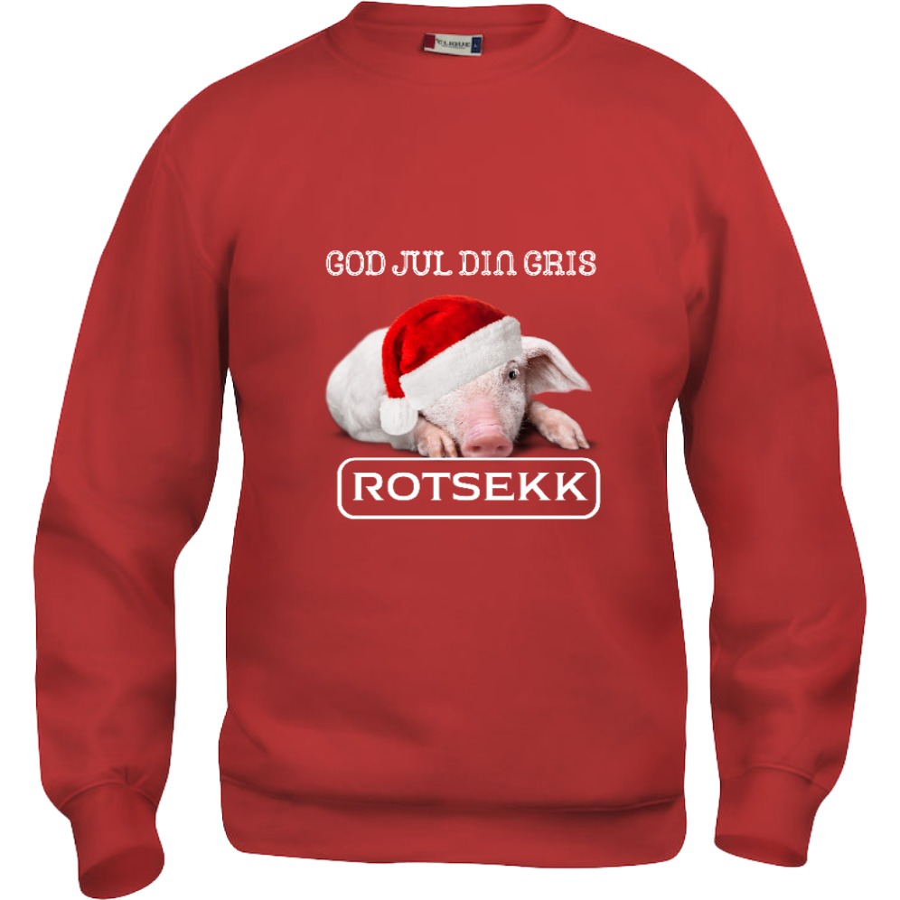 God jul din lille gris hvit skrift