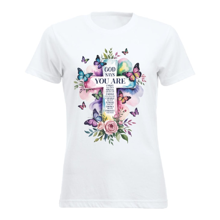 0030 God says Dame T Skjorte