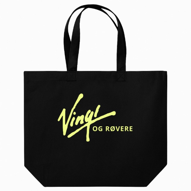 Vinyl og Røvere - stor bæreveske