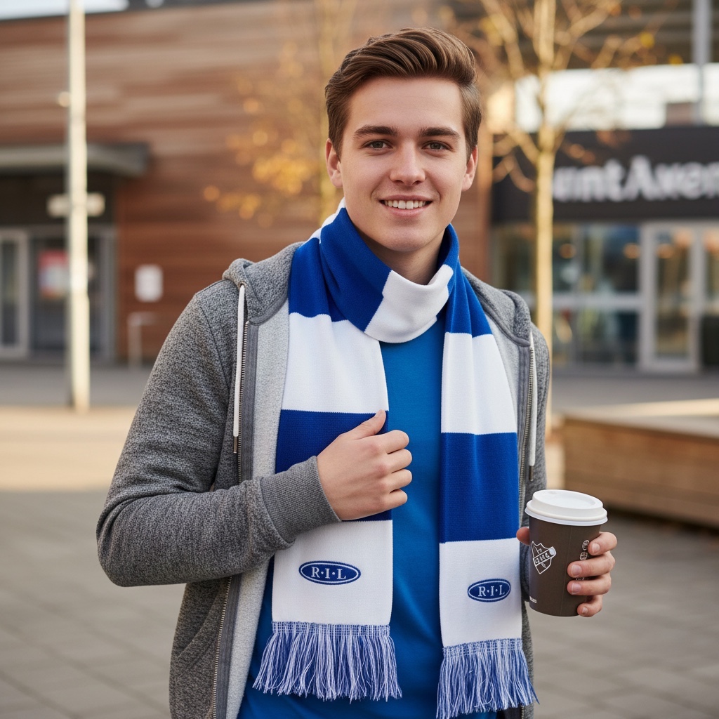 Ranheim Skjerf - Blå/Hvit