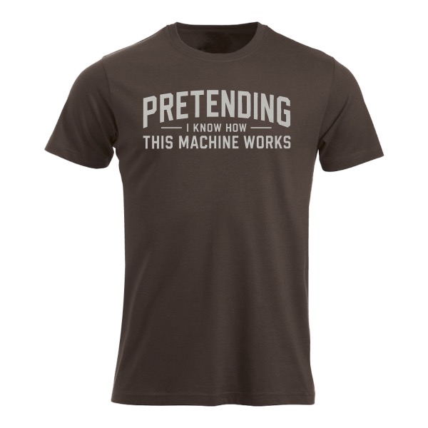 Pretending I Know How This Machine Works – Gym T-skjorte med humor