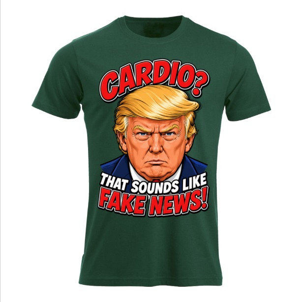 Cardio? Fake News! – morsom gym T-skjorte (Unisex)