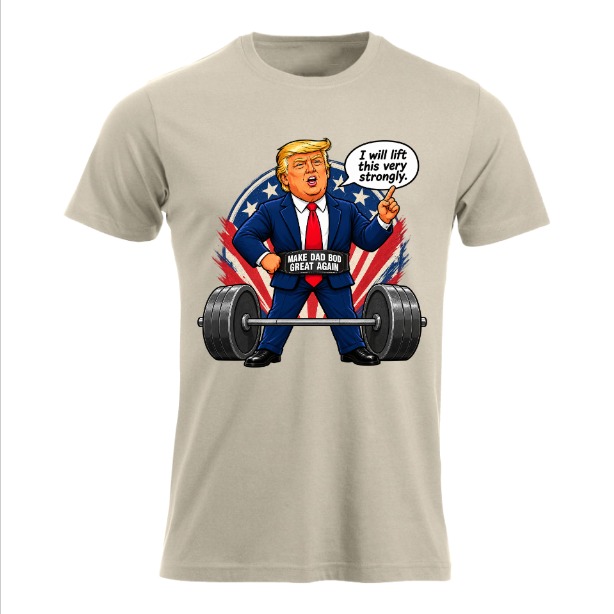 Strongman Trump – morsom gym T-skjorte