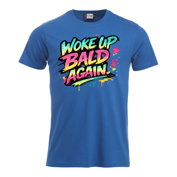 Woke Up Bald Again – morsom t-skjorte for skallede menn | Humor og gaveidé