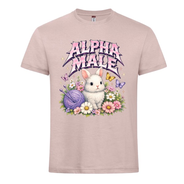 Alpha Male – morsom gym t-skjorte med kanin | Trening og styrketrening