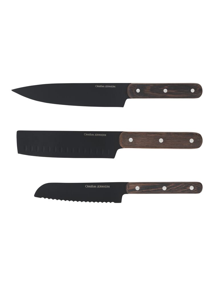Orrefors Jernverk knivsett, 3 deler
