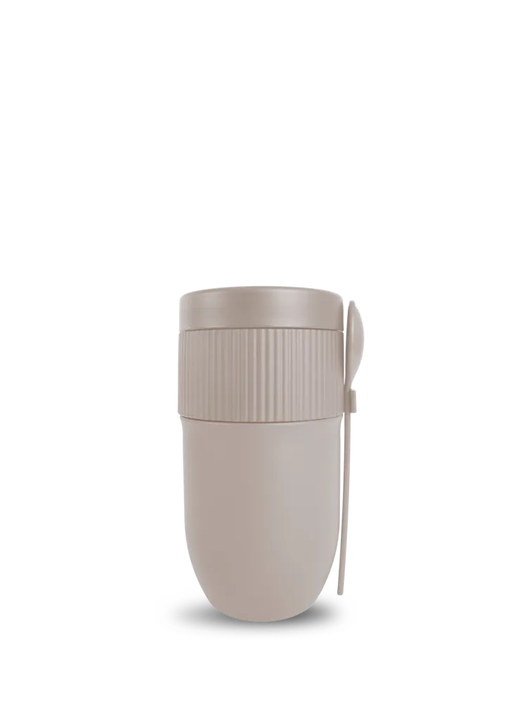 Ted termo-yoghurtbeger med skje, beige – Sagaform