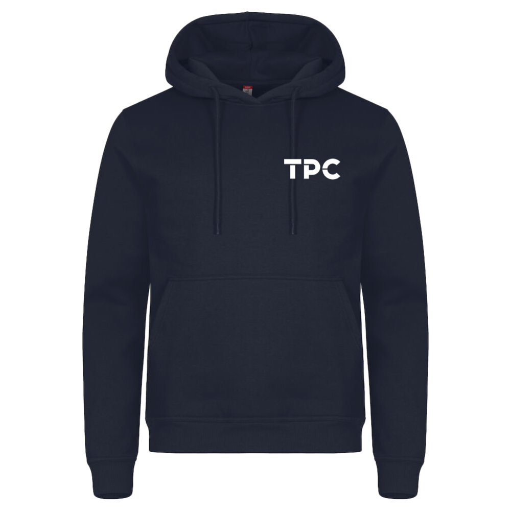 TPC Hoodie - hvit logo foran og bak - Miami