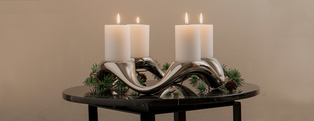 Cobra rund lysestake – Georg Jensen - Bilde 2