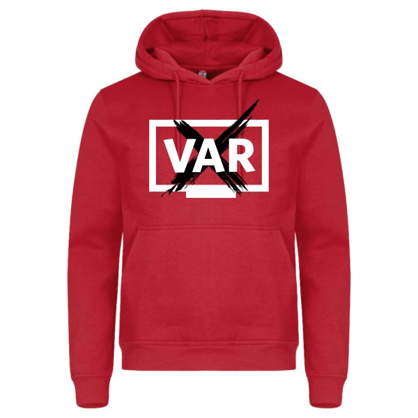 VAR Hoody klubbfarger - rød
