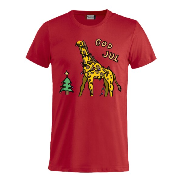 God Jul Sjiraff – morsom jule t-skjorte for barn