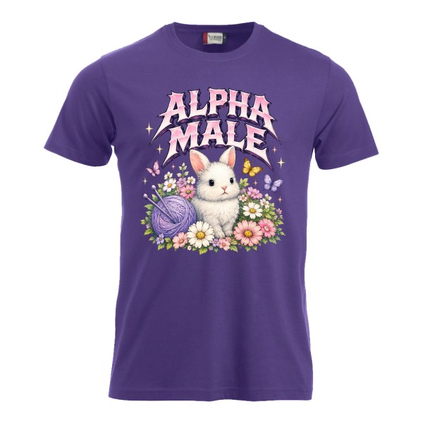Alpha Male – morsom gym t-skjorte med kanin