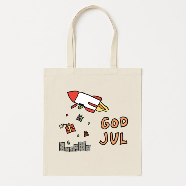 God jul – morsomt bærenett med romrakett
