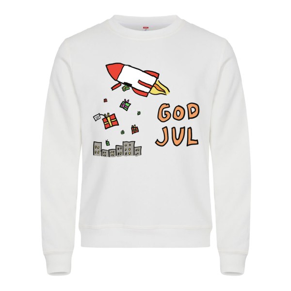 God jul – morsom julegenser med romrakett