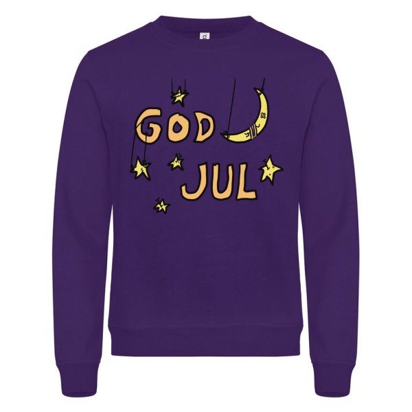 God jul – morsom julegenser med måne og stjerner