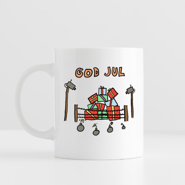 God Jul Security – morsom julekopp med sikkerhetshumor (290 ml)