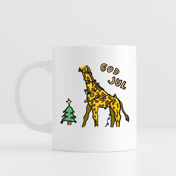 God Jul Sjiraff – morsom julekopp med sjiraff