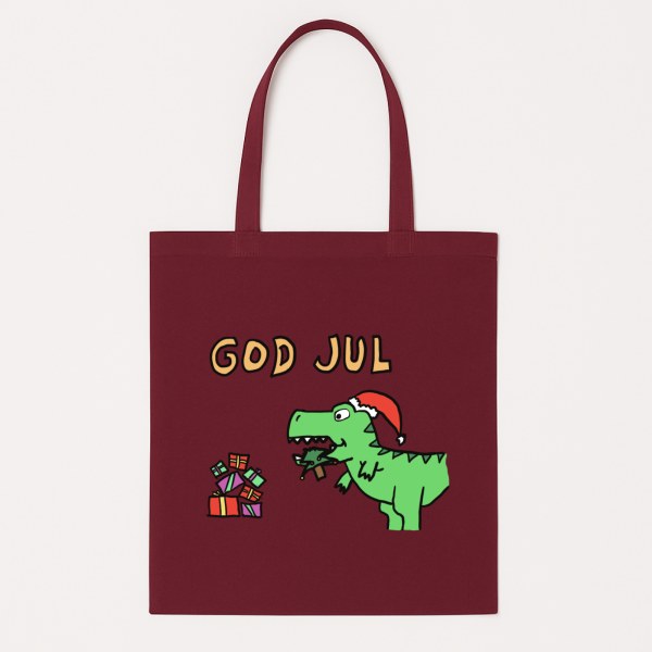 God Jul T-Rex – morsomt bærenett med dinosaur