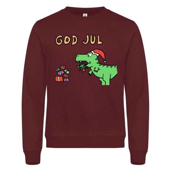 God Jul T-Rex – morsom julegenser med dinosaur