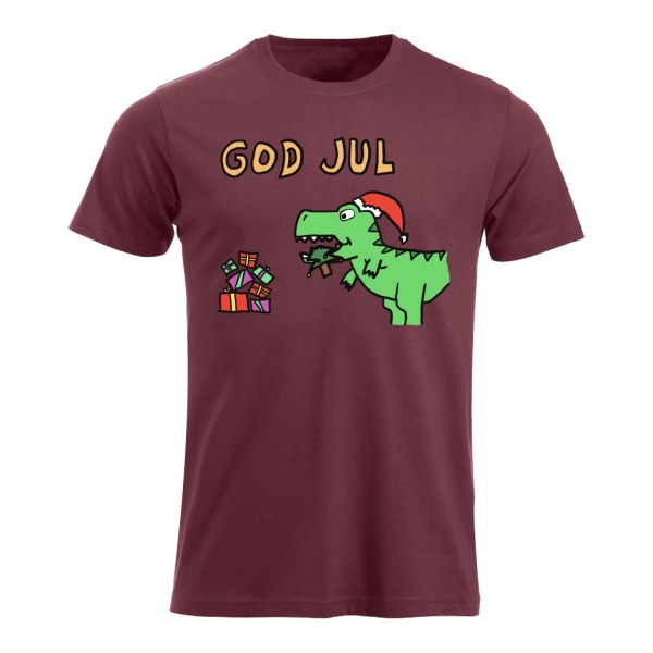 God Jul T-Rex – morsom jule-T-skjorte med dinosaur